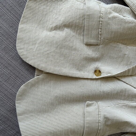 Daila tan seersucker women's blazer - size 5 - Picture 2 of 5